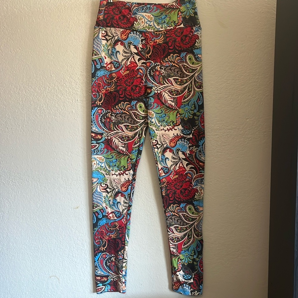 Bright colorful paisley soft casual pants